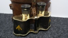 1916 WW1 W Watson Military Field Binoculars 6x30  Broad Arrows polished brass
