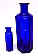 TWO COBALT BLUE VINTAGE