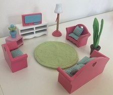 ELC ROSEBUD LIVING ROOM DOLLS HOUSE FURNITURE