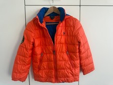 Genuine Polo Ralph Lauren Kids orange puffer coat with hood, M (10-12)