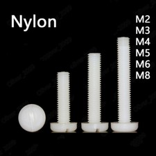 White Nylon Slotted Pan Head