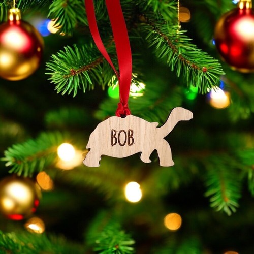 Personalised animal bauble - personalised,
