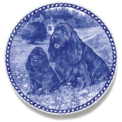 Sussex spaniel dog plate - -,