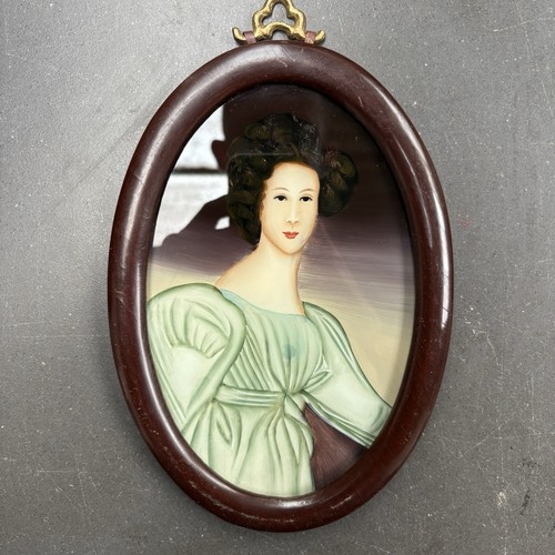Vintage chinese reverse glass - vintage,