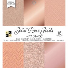 DCWV 6"x6" Specialty Cardstock Stack 18pcs - Solid Rose Golds