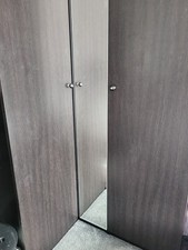 Black corner wardrobe with mirror and 2 drawers, used but looks new