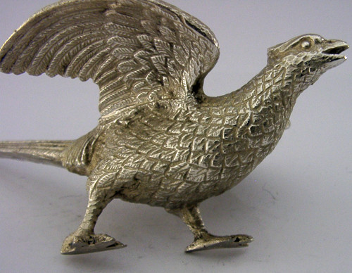 Silver plated pheasant table - silver,