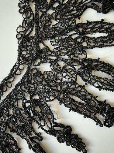 Antique jet beaded - front, piece
