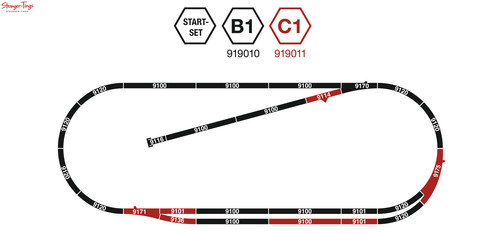 Fleischmann profi track - set, c1