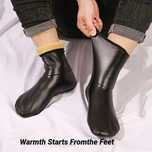 Leather muslim socks for - pu,