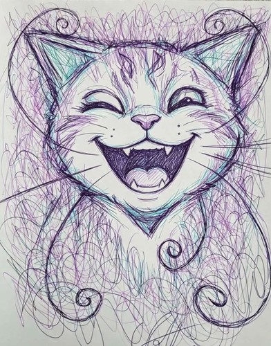 Grinning cat coolskatekid - coolskatekid, art