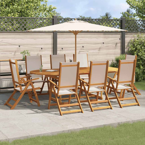 Garden dining set creamy solid - dining,