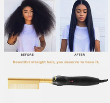 Electric Professional Hair Hot Comb Straightener  Press Comb - Hot Comb