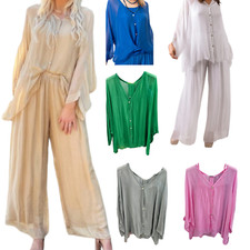 Women Tunic Top Silk 3/4