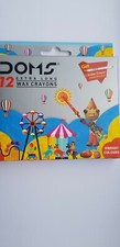 Pack of 12 Doms Extra Long Wax Crayons - Colouring Fun For Kids 