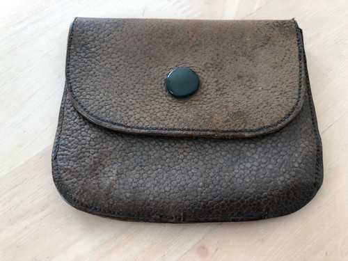 Leather coin purse vintage - leather,