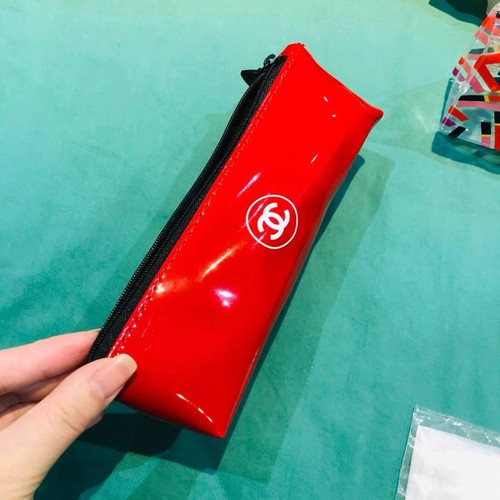 Red patent leather makeup - patent, bag