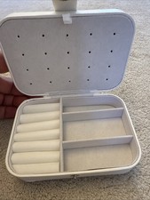 Beige vegan leather cream interior jewellery box jewellery store