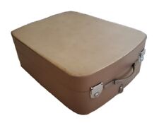 Vintage CHENEY Suitcase Travelling Wardrobe Two Tone Cream Grey WWII 1940s 