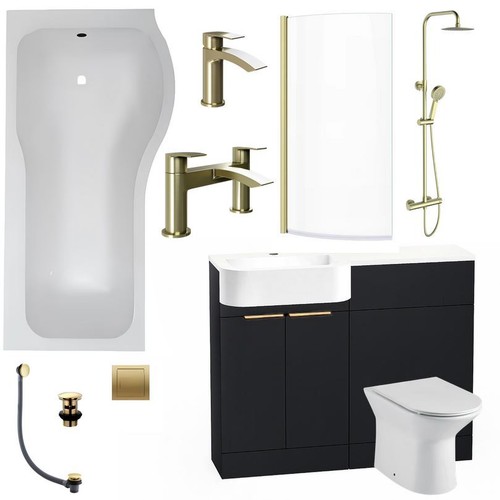 Matt black shape - p, vanity