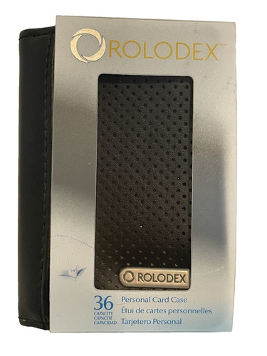 Nwt rolodex black faux leather - rolodex,