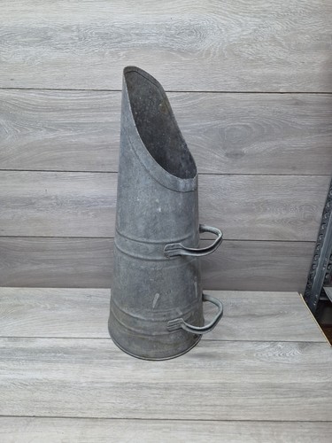 Vintage galvanized metal coal - galvanized,