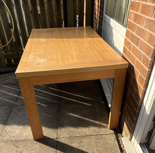 Rectangular solid wood dining - wood,