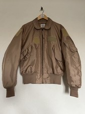 USAF Ashland CWU-36/P Bomber Flight Jacket Beige Large (Great Condition)