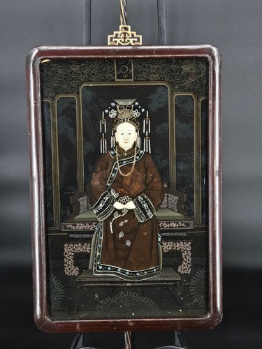 Vintage chinese reverse glass - vintage,