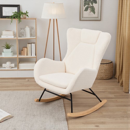 Boucle nursing rocking chair - boucle,