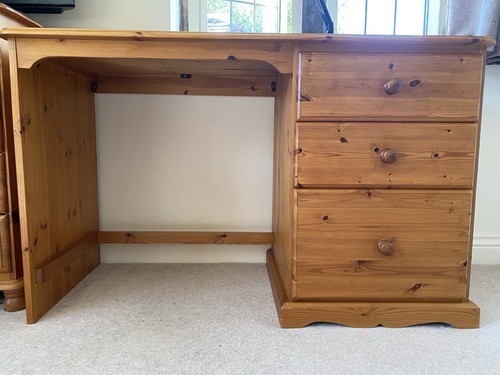 Large sturdy solid pine desk - pine,