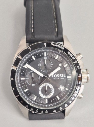 Fossil decker black dial - black,