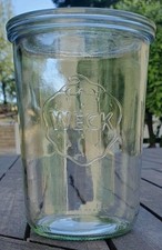 Weck 743 850ml canning jar with lid, ideal for sourdough starters
