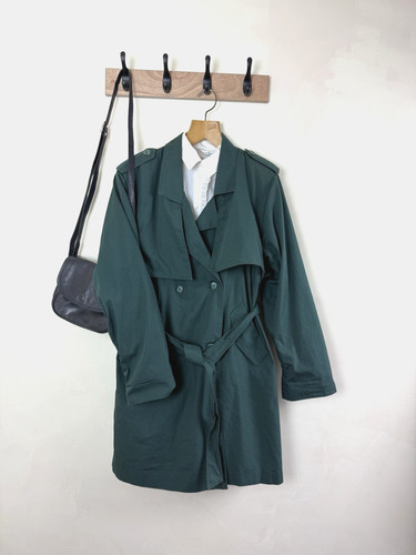 Vintage trench coat green - coat,