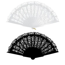 Ladies LACE FAN Folding Hand