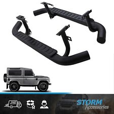 OE STYLE SIDE STEPS/ BOARDS - PAIR IN BLACK FOR LAND ROVER DEFENDER 90 2003-2020