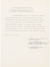 MARILYN MONROE Signed Letter -