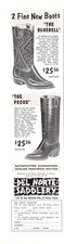 Bluebell Cowboy Boots Pecos Calfskin Western Footwear Del Norte Vtg Mag Print Ad