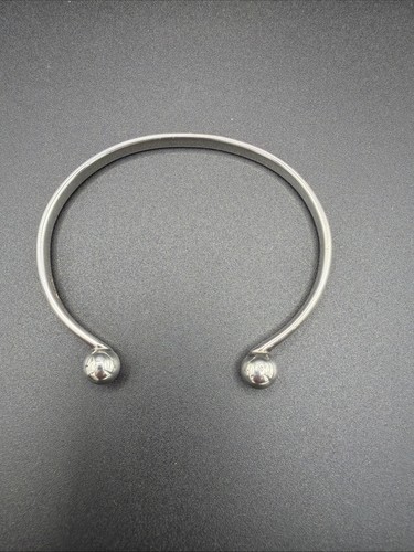 Sterling silver torque bangle - sterling,