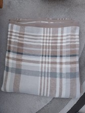 a fluffy beige/cream and grey dunelm super soft checked throw size 220cm x 240cm