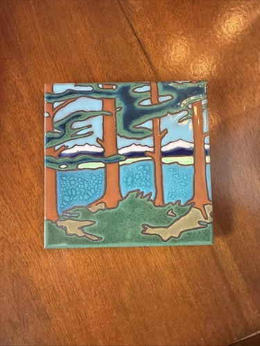 Ceramic tile mountain lake - ceramic,