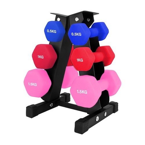 Neoprene hex dumbbell set - hex, –