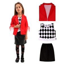 Joker 2 Kids Girls Halloween Joker Costume Harley Quinn Cosplay Fancy Dress UK