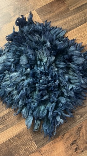 Blue flokati newborn - blue,