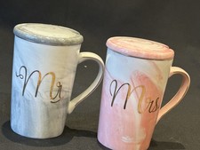 'Mr & Mrs' Tall Ceramic Coffee