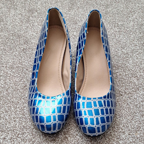 Women 5 blue - uk, blue/white