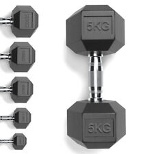 Hex Dumbells Cast Iron Rubber