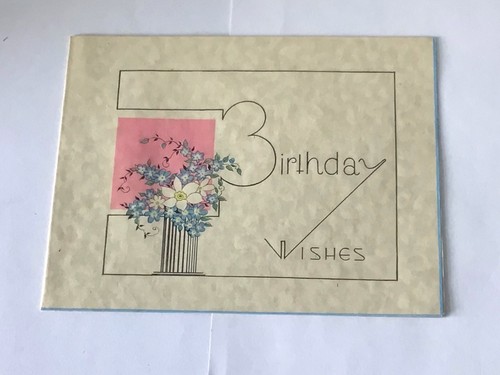 Vintage birthday card art - -,