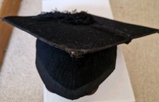 USED! Old Graduation Mortar Board - Good For Fancy Dress