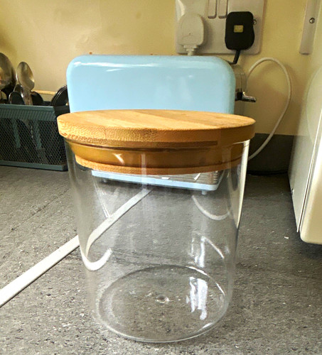 Clear glass storage jar - 1l,